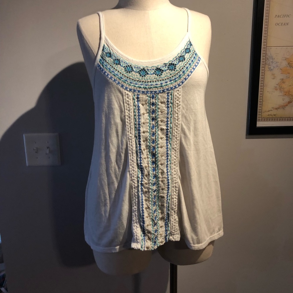 Embroidered tank